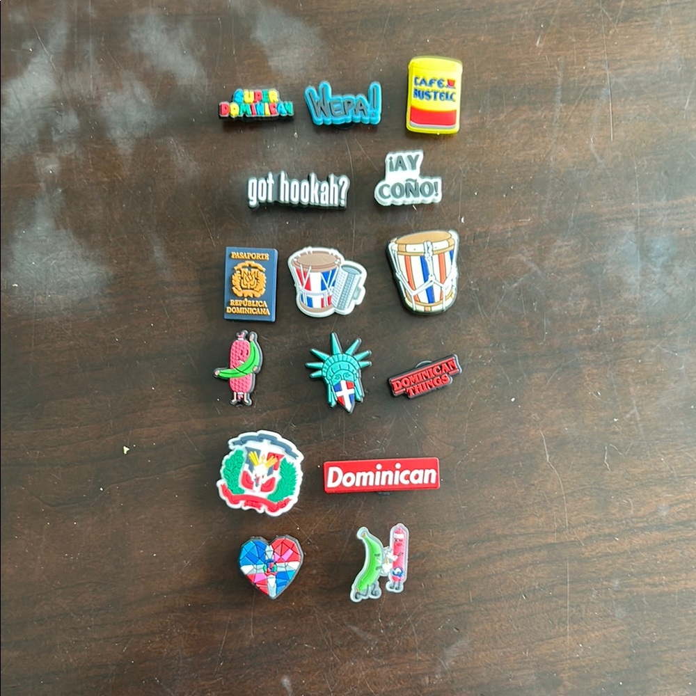 15 Dominican Themed shoe charms set / croc charms / jibbitz